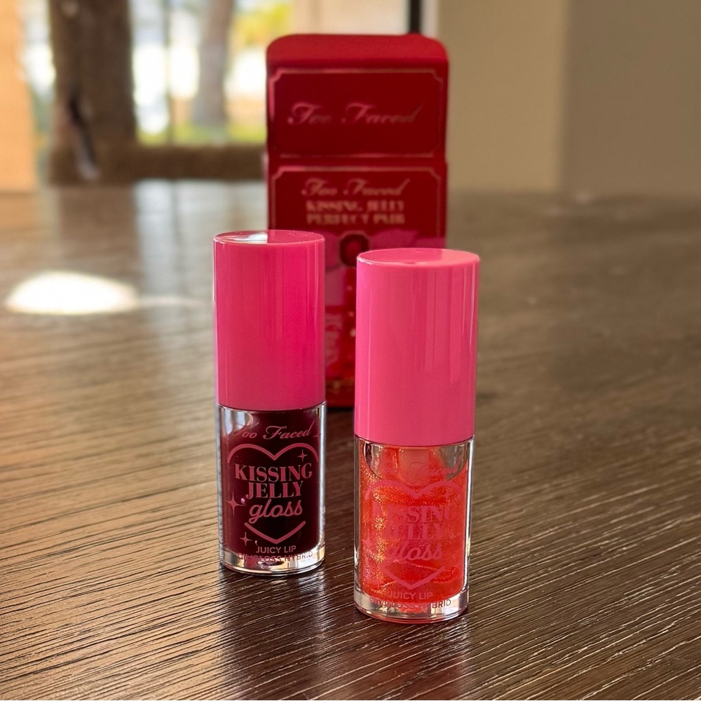 Too Faced Kissing Jelly Perfect Pair Lip Gloss Set - Picture 3 of 7